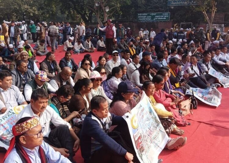 Meghalaya teachers join protest against TET in Delhi