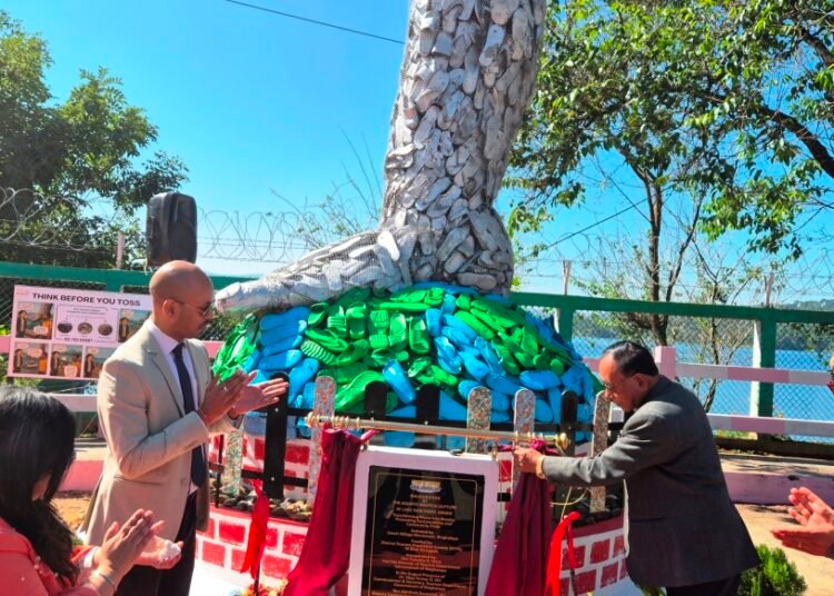 Stamp it out: Meghalaya’s first waste-to-art sculpture unveiled at Umiam Lake