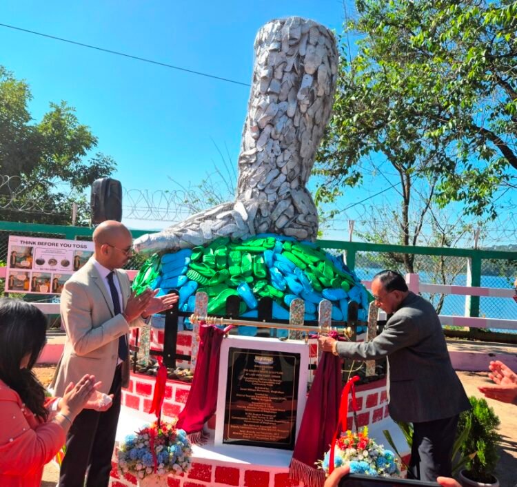 Stamp it out: Meghalaya’s first waste-to-art sculpture unveiled at Umiam Lake