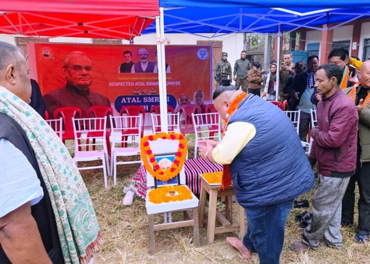 Nagaland minister pays respects to Vajpayee in Ri-Bhoi