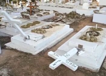 Church cemetery vandalised in City