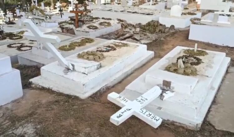 Church cemetery vandalised in City