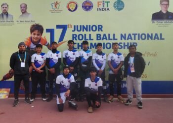 Meghalaya roll ball team participating in junior national championships