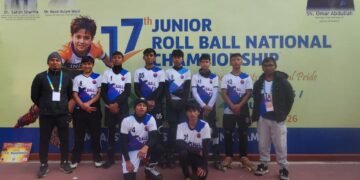 Meghalaya roll ball team participating in junior national championships