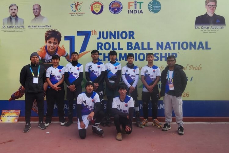 Meghalaya roll ball team participating in junior national championships