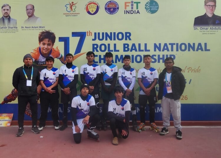 Meghalaya roll ball team participating in junior national championships