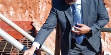 Conrad lays foundation for Mawkhanu Football Stadium