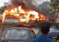 Massive fire engulfs house in Mawlai