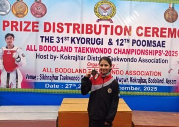 Bronze medal for Aaira H Wahlang in Taekwondo Tournament