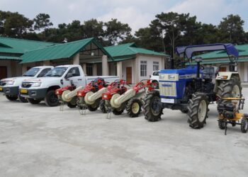 Farmers receive agricultural implements