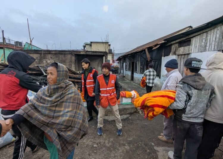 Red Cross Society relief to fire victims in Umlyngka