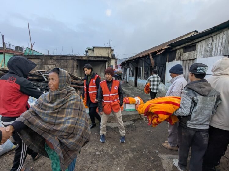 Red Cross Society relief to fire victims in Umlyngka