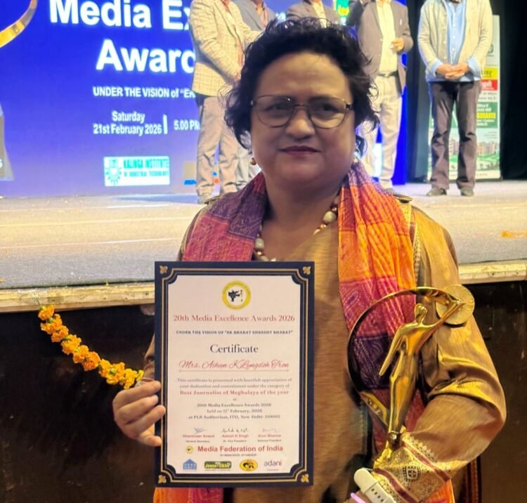 Highland Post’s reporter receives ‘Best Journalist of Meghalaya’ award