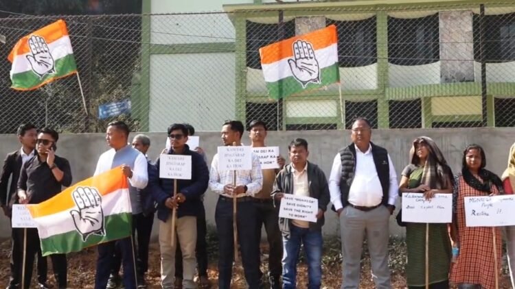 Congress holds sit-in at Nongpoh over VB G-RAM-G
