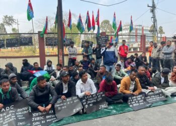 Protest at JHADC over non-tribal traders, Pnar alphabet
