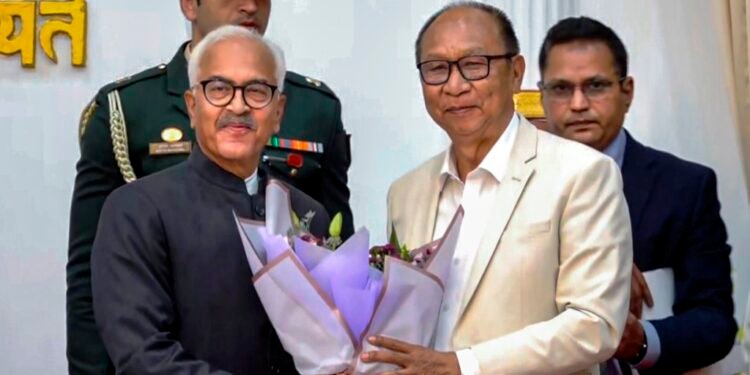 BJP’s Khemchand sworn in as Manipur CM; 2 deputies from Kuki, Naga communities