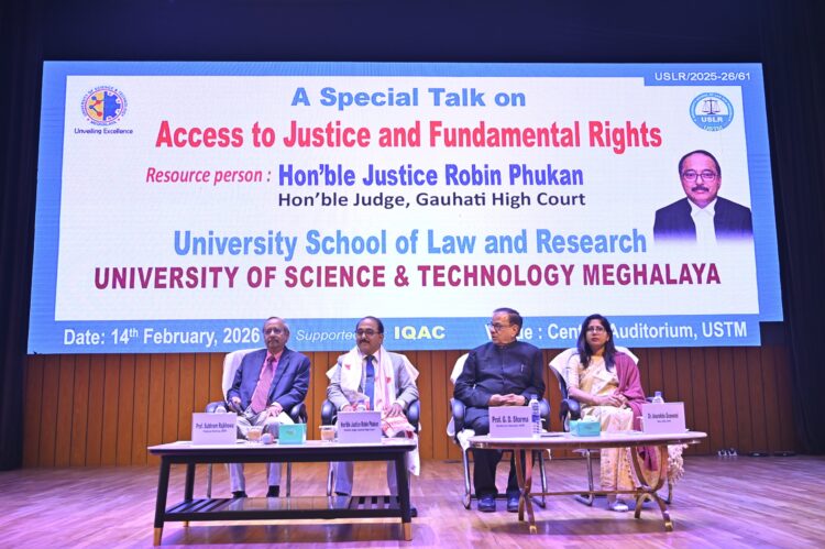 Justice Robin Phukan delivers lecture at USTM