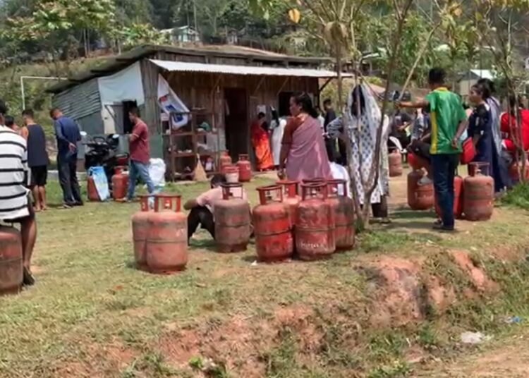 Residents queue for hours as gas shortage sparks panic in Ri-Bhoi