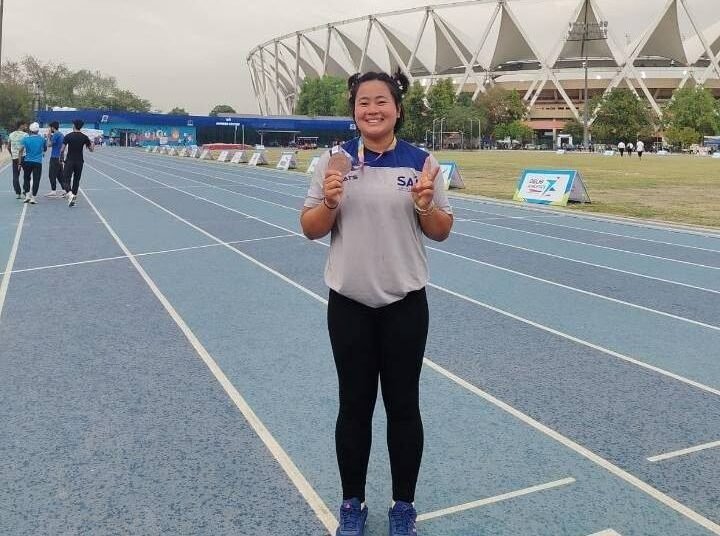 Melibad Kro wins bronze at hammer throw in Delhi