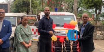 NHIDCL hands over ambulance to Ri-Bhoi