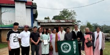 RBYF felicitates SSLC topper, donates chairs to school