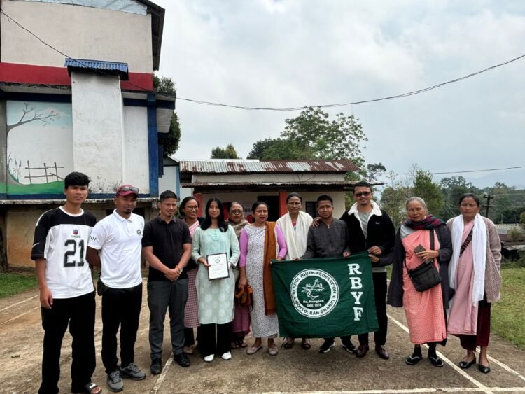 RBYF felicitates SSLC topper, donates chairs to school
