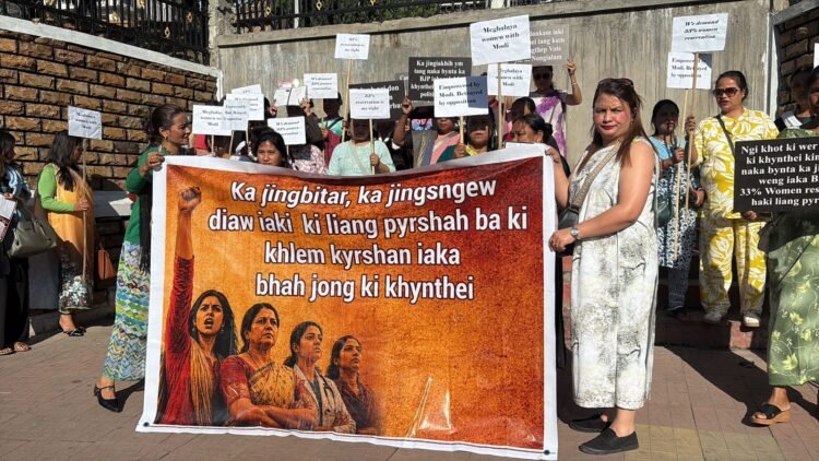 BJP Meghalaya Mahila Morcha rally for 33 pc reservation for women
