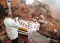 Vehicle trapped under debris after landslide, rescue op on