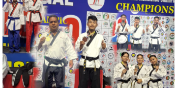 Osmond Sangma wins Gold in U-60 age group taekwondo