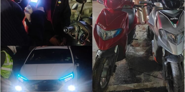 Scooty rider attempts to run over cop; Rs 1.5 lakh fines imposed from violators