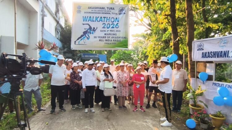 AIR Tura holds Walkathon to celebrate 90 years of All India Radio