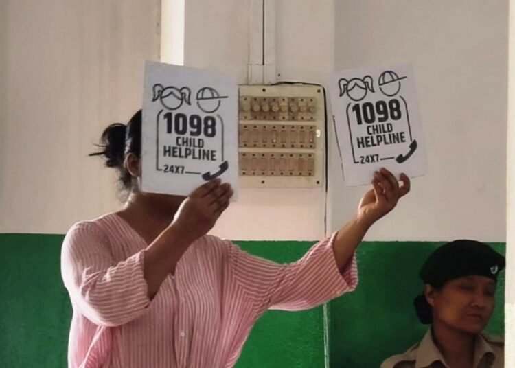 Students engaged with street plays on child protection law