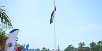 Meghalaya’s tallest tricolour installed at USTM