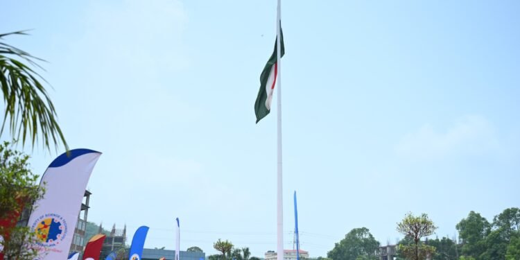 Meghalaya’s tallest tricolour installed at USTM