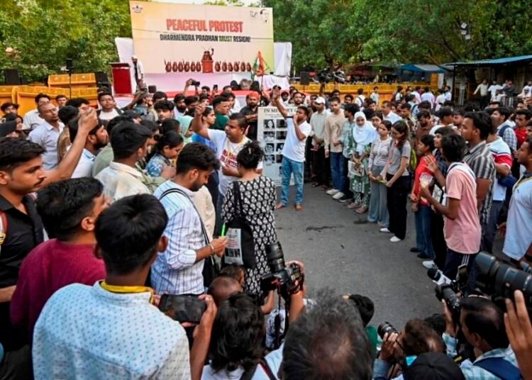 Day 3 of CJP sit-in at Jantar Mantar: Dipke steps up attack over NEET row; protesters stay put
