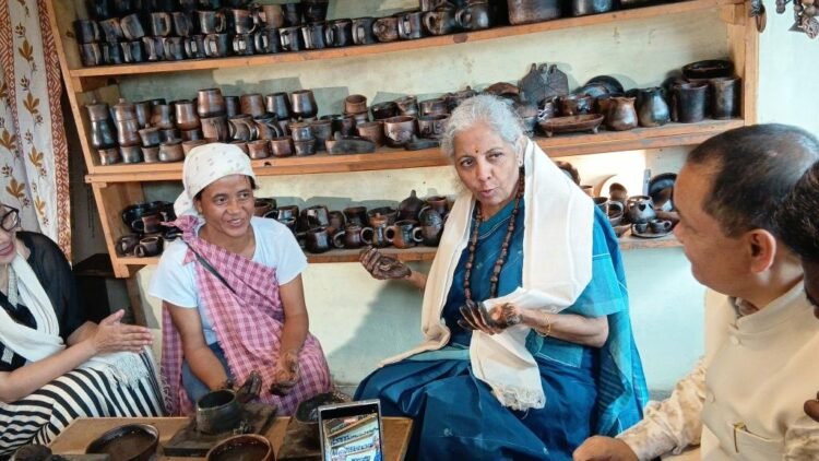Sitharaman inaugurates road, interacts with students in Jaintia Hills