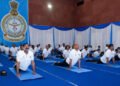 CM joins Defence Minister for yoga at Eastern Air Command