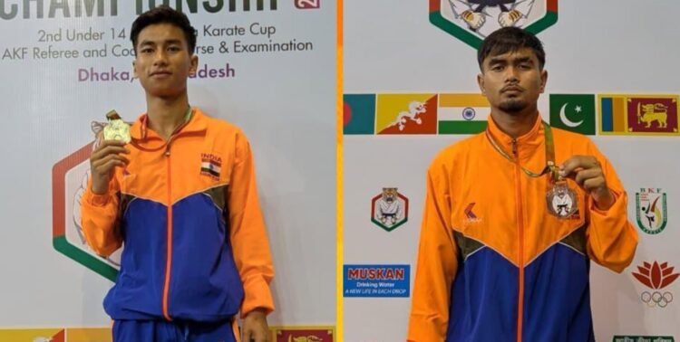 Daniel D Warjri wins gold, Gideon Tympuin bronze at South Asian Karate C’ship