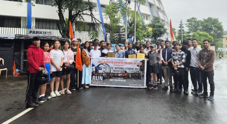 ABVP Shillong holds road race