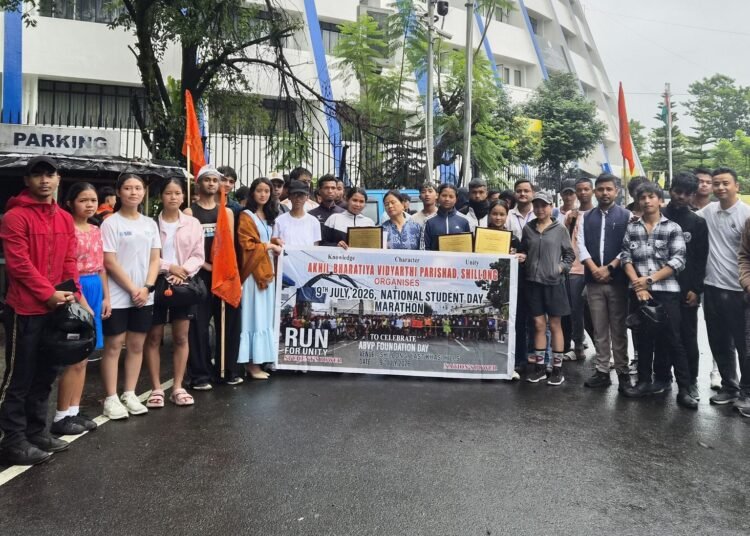 ABVP Shillong holds road race