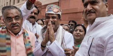 ‘Celebration of children’s ruined futures’: Cong on BJP MPs welcoming Pradhan