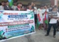 JNC, JSU storms district council, demand scrapping of NOC to Shree Cement