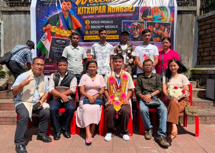 Shillong gives grand welcome to WCOPA star Kitkupar Nongsiej
