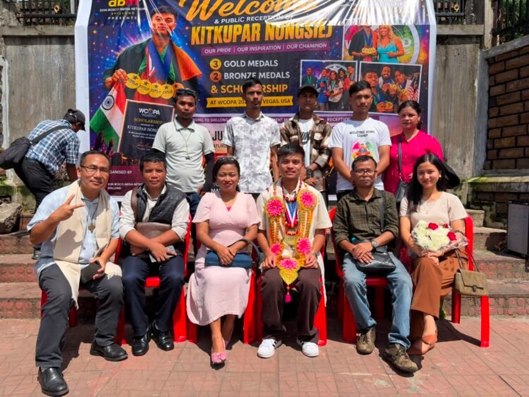 Shillong gives grand welcome to WCOPA star Kitkupar Nongsiej
