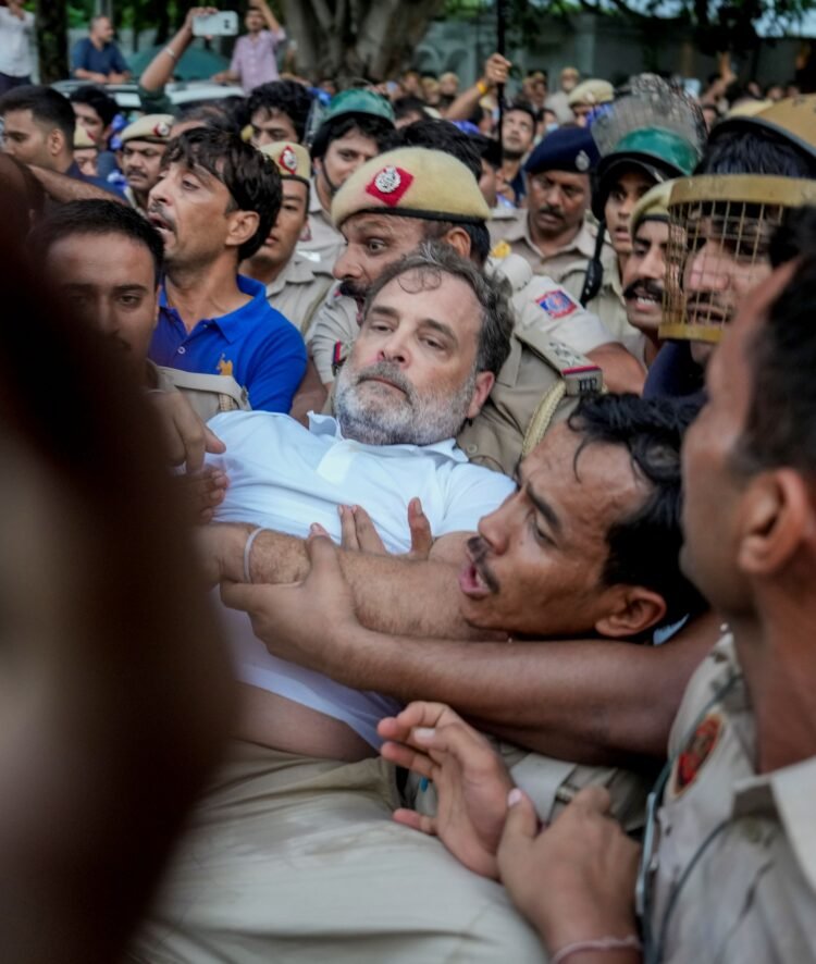 Rahul, Priyanka, Akhilesh detained, forcibly removed from protest site near PM’s residence
