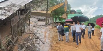 Mawkyrwat MLA inspects flood-hit Ri Bhoi, denies role