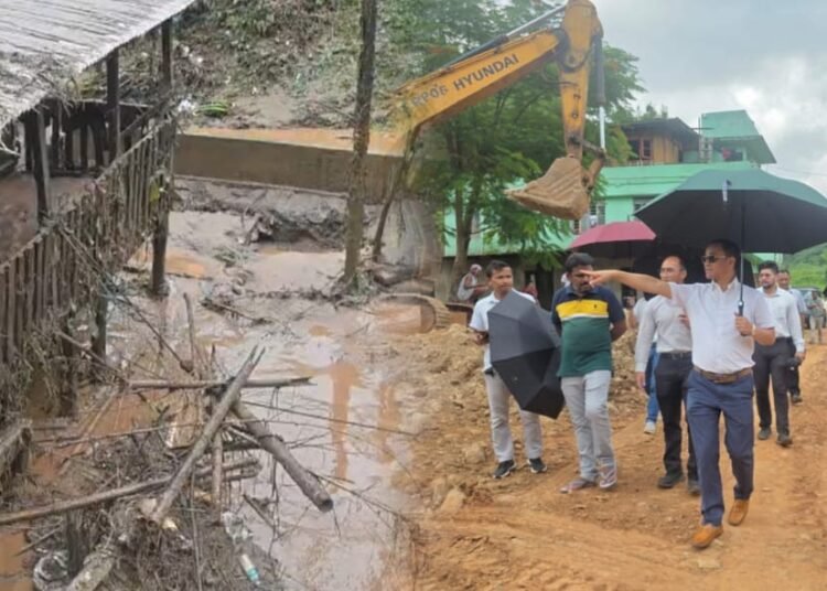 Mawkyrwat MLA inspects flood-hit Ri Bhoi, denies role