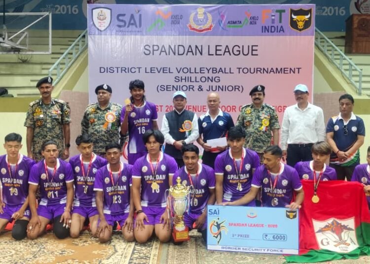 BSF Meghalaya concludes SPANDAN volleyball tournament