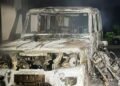 Back-to-back attacks on Govt property: Vehicle burnt, petrol bomb thrown
