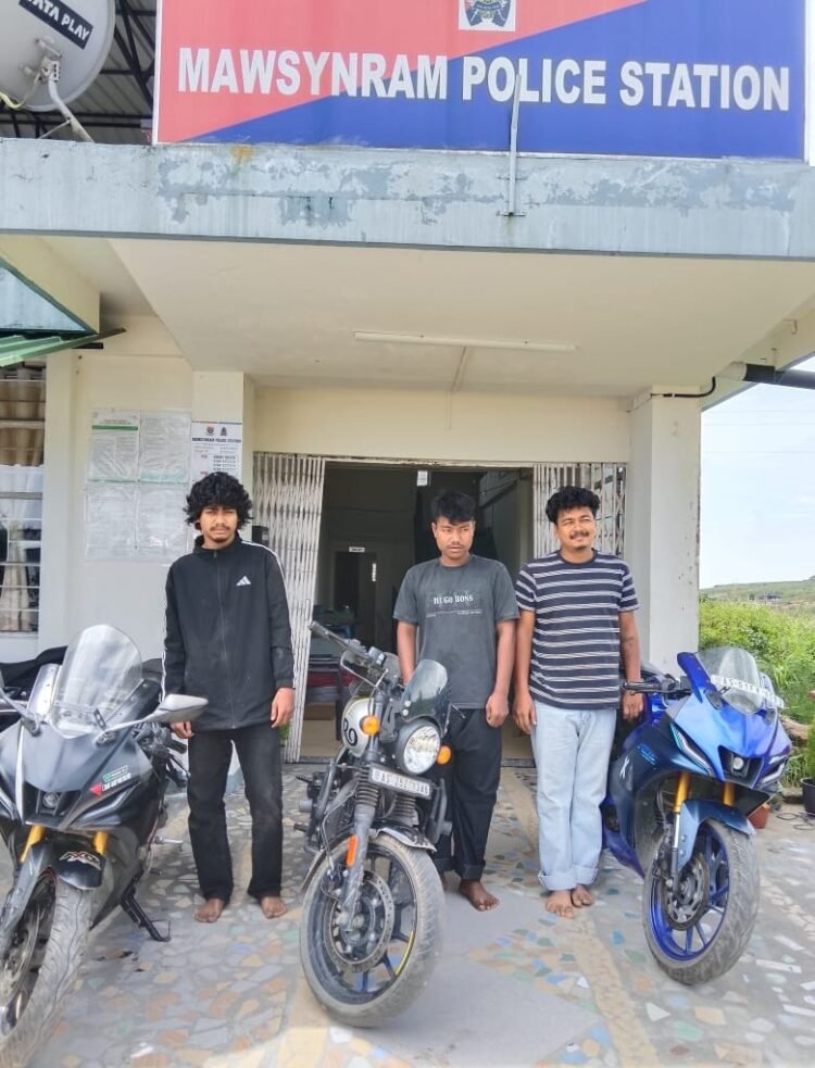 Meghalaya police nab 3 Assam bike thieves in Weiloi